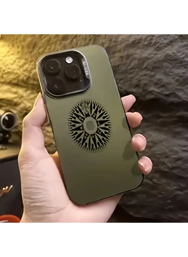 Anti Fall Phone Case For IPhone 16 Plus With Compass And Laser In Black - Image 2